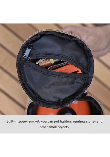 Teltree Küçük Boy Kamp Gaz Tankı Koruyucu Çantası - 600d Oxford Kumaş, Çarpma Engeli, İç Cep, Taşınabilir Outdoor Depolama Çantası Haki