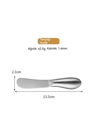Aurora Tamamen Çelik Eyağıbıçağı Ayılmışbıçak Peynir Bıçağı Metal