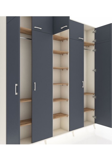 Arges Dolap 12 Raflı 9 Kapaklı 2 Askılı 220x30x243 Aytaşı-antrasit/çam Antrasıt/atlas Çam Arges Dolap 12 Raflı 9 Kapaklı 2 Askılı 220x30x243 Aytaşı-antrasit/çam Antrasıt/atlas Çam