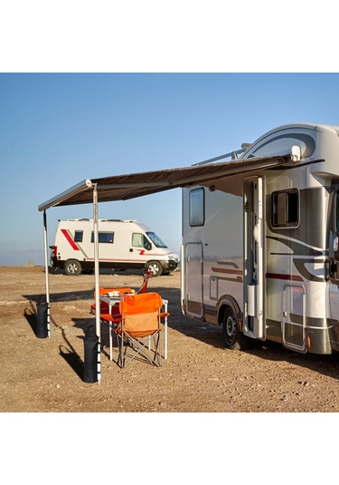 Yifomall 600d Oxford Kumaş 4'lü Sandık, Çadır & Şemsiye Dış Mekan Sabitleme, Yağmurlu Ve Güneşli Günler İçin Dayanıklı Sabitlestirici Torbalar Siyah