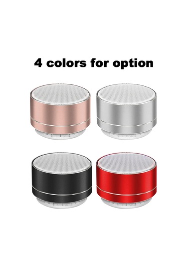 Vkemall Usb Şarjlı Mini Bluetooth Hoparlör, Hıfı Subwoofer, Tf Kart Desteği, Akıllı Gürültü Azaltma, Ev/araç İçin, Siyah/gümüş/pembe Altın/kırmızı