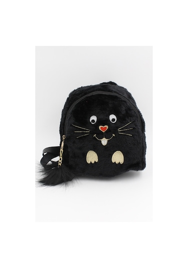 Chantaky 039 3000  Peluş Tavşan Çocuk Sırt Çantası Siyah