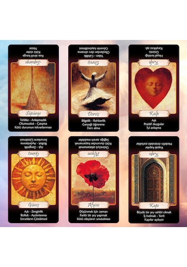 Mistik Katina Aşk Falı Kehanet Tarot Destesi / Açıklamalı 68 Kart