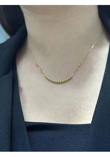14 Ayar Altın Mini Toplu Hediyelik Kolye 949 Gold