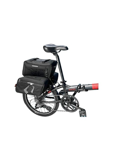 Procycle Katlanır Bisiklet Termal Çanta Heybe Seti 3lü Siyah Gri