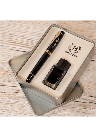 İş Sağlıgı Ve Güvenliği Uzmanlarına Özel Tasarım Kutulu Siyah Gold Dolma Kalem Hediye Siyah