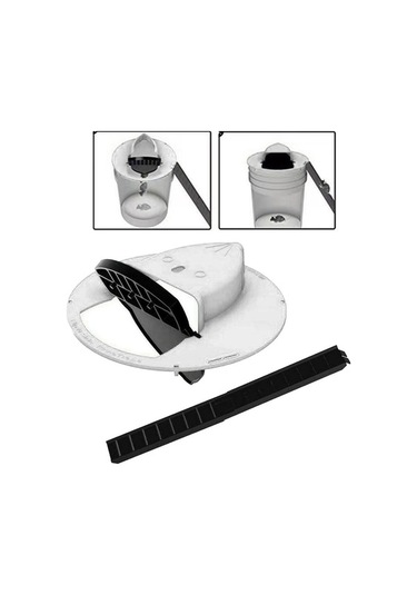 Createtech Dolıty Plastik Fare Kapanı Kova Kapağı - Sıçan Tuzağı Beyaz Merdiven