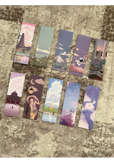 Kwaii Tasarım 10 Adet Kitap Ayraç Seti Pytkayrac133