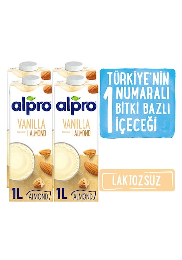 Alpro Vanilyalı Badem Sütü 4 x 1 L