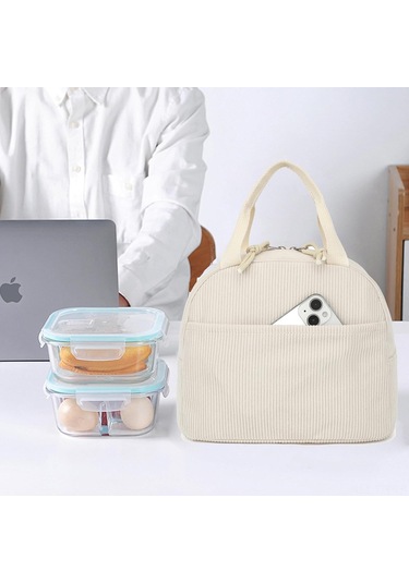 Dianziye Kadınlar Ve Kızlar İçin Korduroy Isı Yalıtımlı Yemek Çantası - Tekrarlı Kullanım, Isı/soguk Tutma, Okul-piknik-iş Uygun, Bej Renk Dianziye Kadınlar Ve Kızlar İçin Korduroy Isı Yalıtımlı Yemek Çantası - Tekrarlı Kullanım, Isı/soguk Tutma, Okul-piknik-iş Uygun, Bej Renk