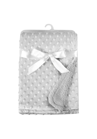 Pembe Bebek Yumuşak Minky Noktalı Battaniye Sıcak Polar Bebek Arabası Örtüsü Yorgan Kundaklama Yatak Pembe