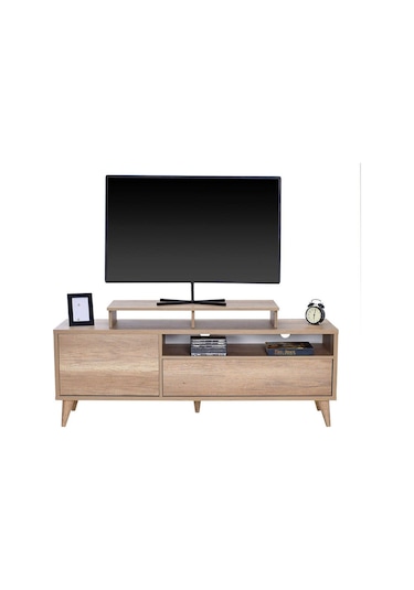 Retro Wide Kapaklı Çekmeceli Tv Sehpası - Tori
