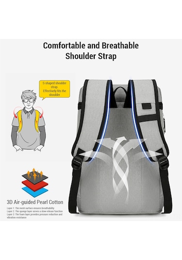 Mufunye Sıcak Soğuk İçin Çift Katlı Yalıtkan Piknik Sırt Çantası, Alüminyum Folyo, Büyük Bölmeler, Bira Açıcı, 32x46x19cm Siyah Siyah