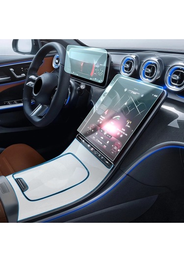 Mercedes Glc Ekran Koruyucu 11.9 İnç Multimedya Nano Ve 12.3 Dijital Gösterge 2023-2025 9H Nano Ekran Koruyucu