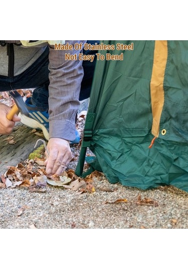 Tongxida Lixada 201 Paslanmaz Çelik Kazıklı Çadır Kancaları - 12 Adet, Kaymaz, Rüzgarlı, Çok Renkli Çok Renkli