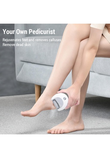 Skycity Ev Kullanımlı Elektrikli Ayak Ölü Deri Temizleyici - Güçlü Tefrik, Çift Zımpara Başlı, Usb Şarjlı, Kahverengi