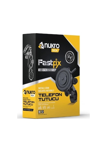 Nukrotech Fastfix Fx2-154 Titreşim Modüllü Gidon Bağlantılı Telefon Tutucu Siyah