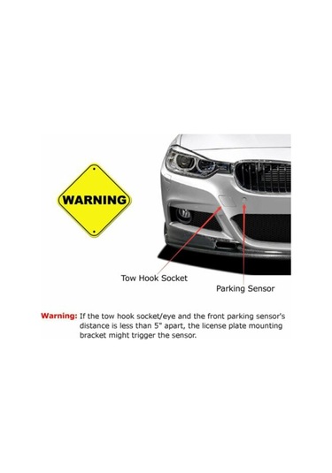 Sones Audi A4 İçin Araba Ön Tampon Çekme Kancası Plaka Montaj Braketi Tutucu