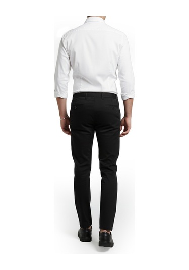 Deepsea Siyah Esnek Kumaş Slim Fit Beli Lastikli Günlük Spor Pantolon 2601070 Siyah