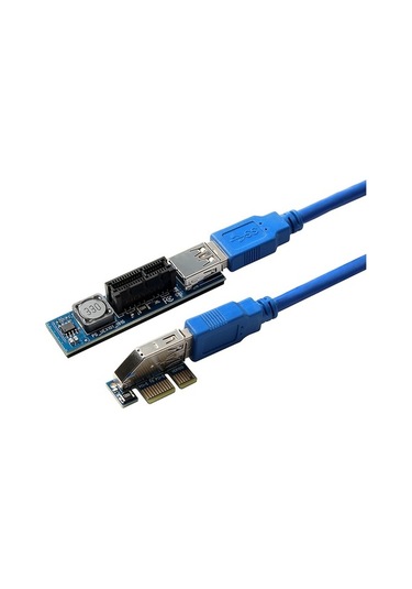 Pazly Mini Pcı-e 1x Uzatma Kablosu Güçlendirilmiş Adaptörü - 60cm, Ekran Kartı Uzatma Çözümü