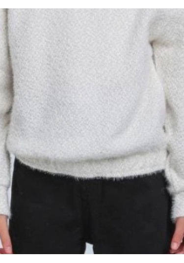 Kız Çocuk Simli Kırçıllı Bluz-14313 Beyaz