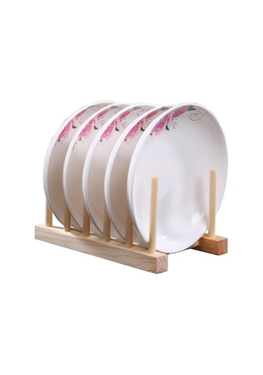 Konesam Bambu Ahşap 5 Bölmeli Yıkama Tepsi Kurutma Rafı Tabak Kase Saklama Organizatörü Çıkartılabilir Multifonksiyonel Mutfak Rak Diğer