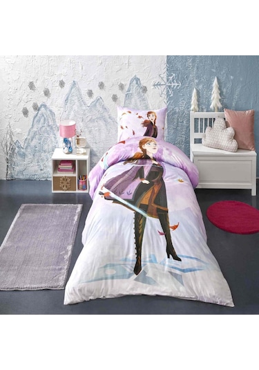 Taç Lisanslı Disney Frozen Breezy Tek Kişilik Nevresim Takımı