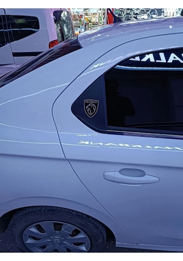Peugeot Logo Arma 3d Metalize Sticker Alüminyum 2 Adet 8cm X 7cm