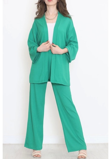 19V69 Italia Uzun Kimono Takım Yeşil - 722.1247.