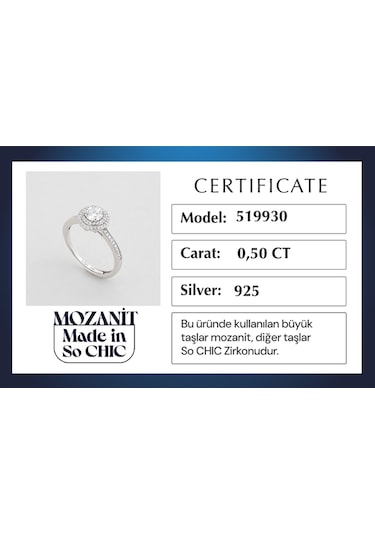 Işıltılı Mozanit 18 Ayar Beyaz Altın Kaplama Ayarlanabilir Gümüş Yüzük Beyaz