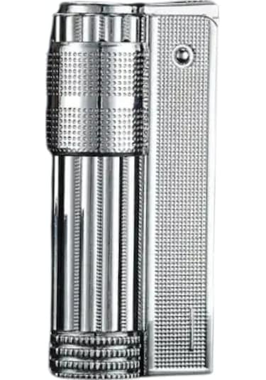 Premiumquality Tek Alevli Gümüş Metal Muhtar Çakmağı