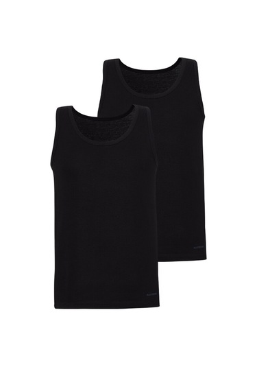 Blackspade Erkek Atlet 2li Paket Loose Fit 9225 - Siyah