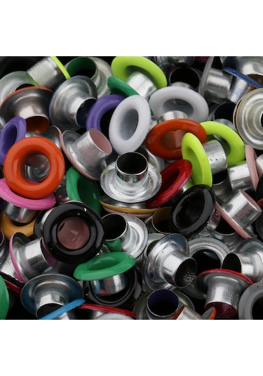 Giyim Leathercraft Scrapbooking Bezeme İçin 100 Adet Metal Kuşgözü Toka 4.5mm