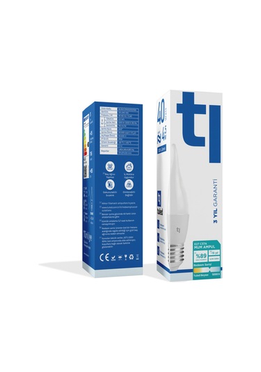 Redeem C37a E27 Mum Ampul, Titreşimsiz, Göz Konforu, 528 Lümen, Beyazı, 5000 Kelvin