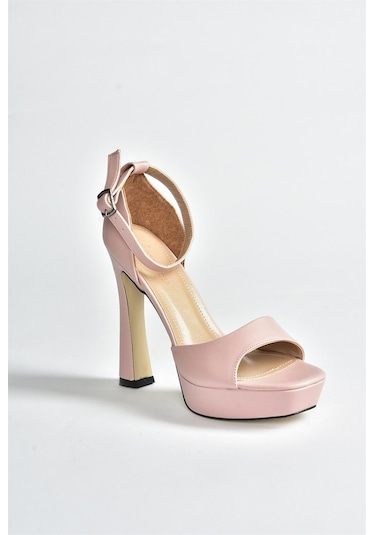 Fox Shoes Pudra Platform Topuklu Kadın Ayakkabı K404580109
