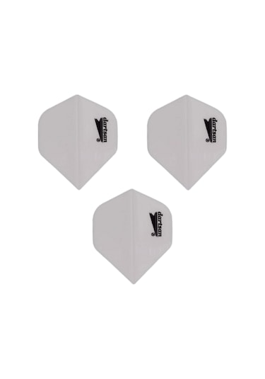 5 Set (15 Adet) Dartsan Dart Flight-flayt. 100 Micron Pet Beyaz