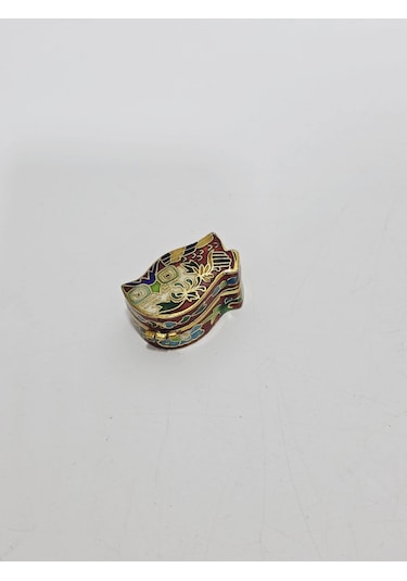 Antika Cloisonne Minyatür Kutu 3,9x2,3cm 104