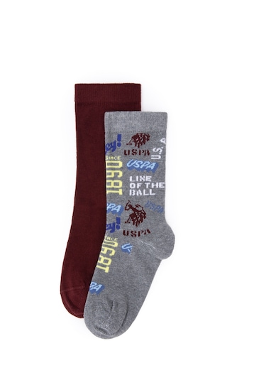 U.s. Polo Assn. Erkek Çocuk Gri Melanj Çorap Soket 50299294-vr086 Gri Melanj