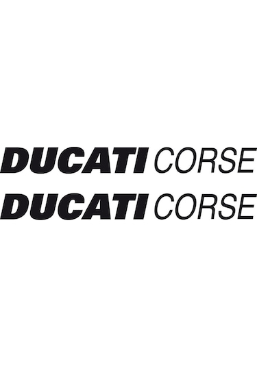 Ducati Corse Yazılı Renkli Sticker Etiket Modeli