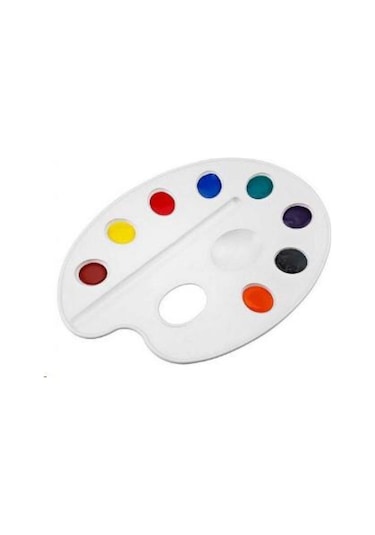 Resim Paleti Plastik Küçük Beyaz