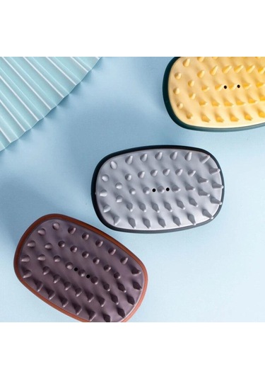 Siyah Silikon Kafa Derisi Masaj Tarak Saç Yıkama Tarak Şampuan Banyo Spa Relax Duş Fırçası Yorgunluğu Gidermek Kafa Masaj Aracı