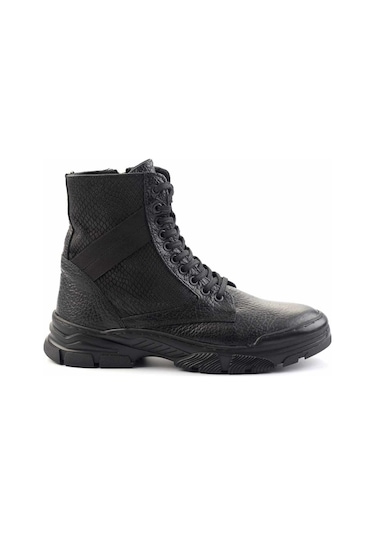 Siyah Leather Erkek Bot & Bootie E02380704440 Siyah