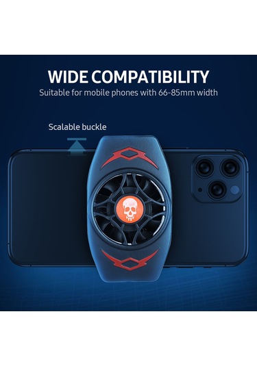 Reedark Usb Güçlü Taşınabilir Cep Telefonu Soğutucu Fan - Hızlı Soğutma, Geniş Uyum, Sessiz Çalışma Siyah