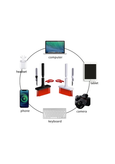 Klavye Temizleme Fırçası 5'in 1 Kulaklık Temizleme Aparatı