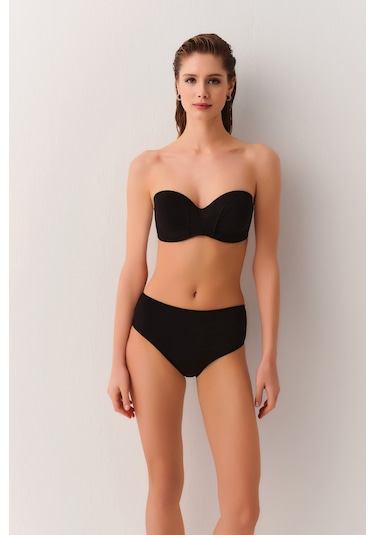 Suwen Yanı Drapeli Bikini Alt Sbn25275012 Siyah