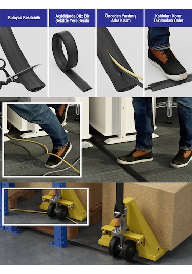 Greentech Esnek Kablo Kanalı Siyah / Gt-kk06