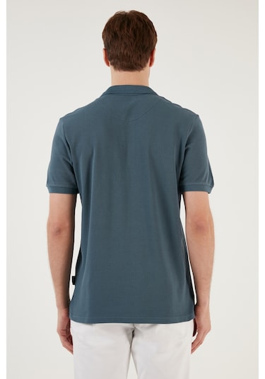 Buratti Pamuklu Regular Fit Düğmeli Erkek Polo Yaka T Shirt 5902127 Petrol