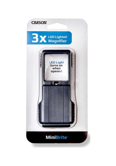 Carson Portable Magnifier Kaydırılabilir Koruyucu Kapaklı Büyüteç