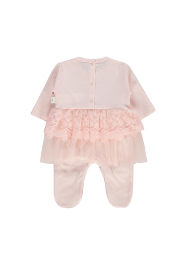 Civil Baby Fırfır Tüllü 1-9 Ay Tulum - Pudra Somon