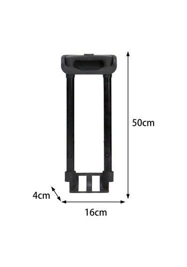 Homyl Seyahat Bagaj Çekme Çubuğu Arabası Çantası 50cmx16cmx4cm Siyah